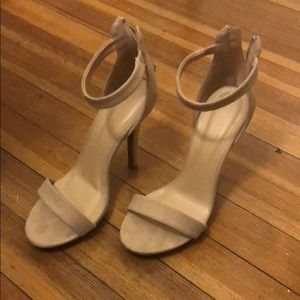 Nude sandal heels